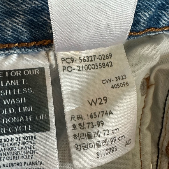 Levi's Distressed 501 Original Button-Fly Jean Shorts Size 29 - Picture 8 of 8